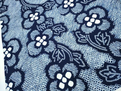 平和屋着物∴夏物 浴衣 有松鳴海絞り 枝花文 綿 逸品 CAAW1154ng