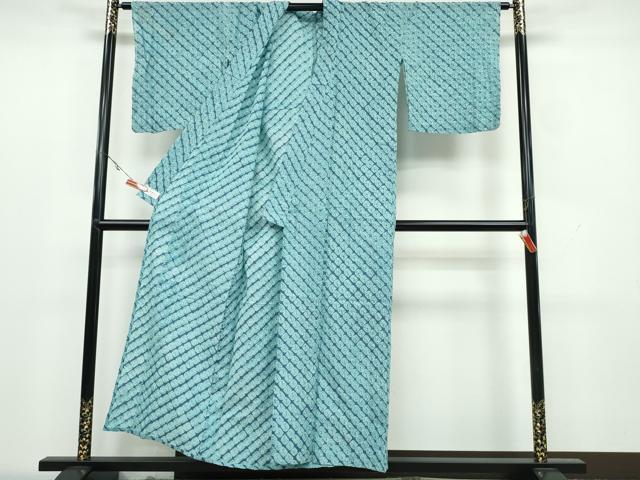 平和屋着物∴夏物 浴衣 有松鳴海絞り 蜘蛛絞り 斜線文 綿 やまと誂製 逸品 CAAW1162ng