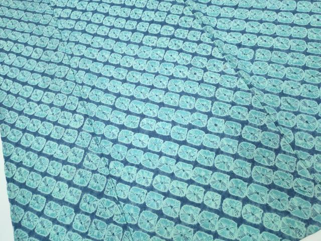 平和屋着物∴夏物 浴衣 有松鳴海絞り 蜘蛛絞り 斜線文 綿 やまと誂製 逸品 CAAW1162ng