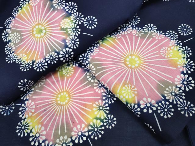 平和屋着物∴夏物 浴衣 花火 綿 逸品 CAAW1165ng