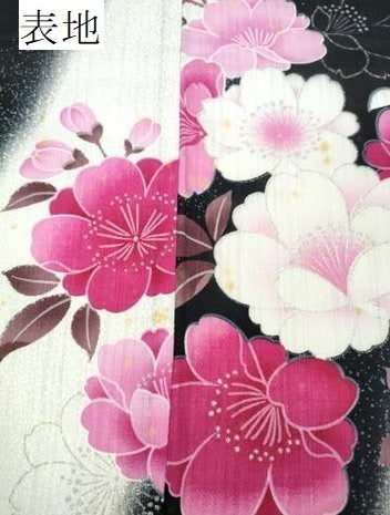 平和屋着物∴夏物 浴衣 舞桜 ラメ 銀彩 綿 逸品 CAAW1168ng