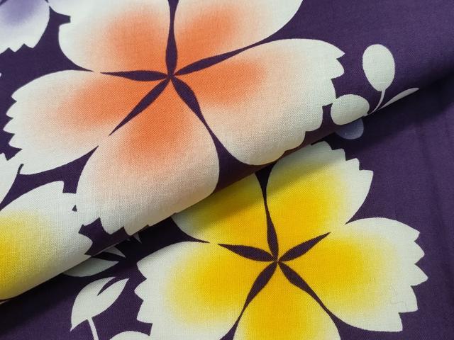 平和屋着物∴夏物 浴衣 草花文 綿 逸品 CAAW1172ng