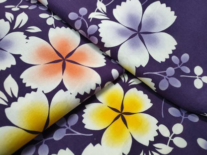 平和屋着物∴夏物 浴衣 草花文 綿 逸品 CAAW1172ng