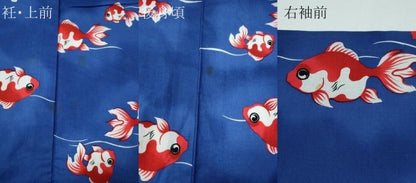平和屋着物∴夏物 浴衣 金魚 綿 逸品 CAAW1173ng