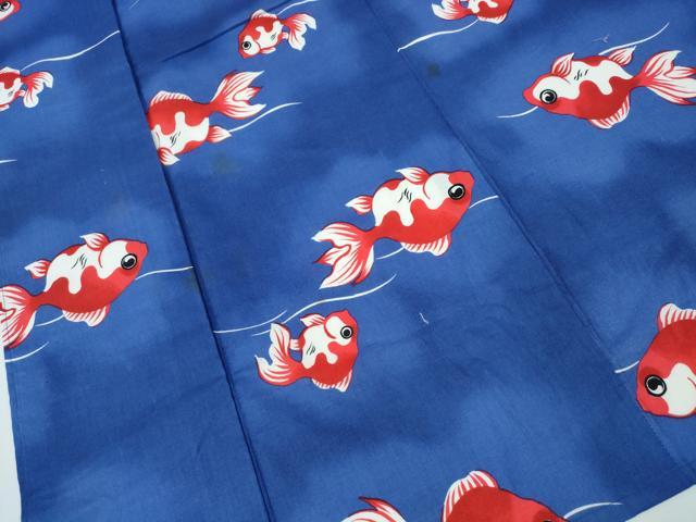 平和屋着物∴夏物 浴衣 金魚 綿 逸品 CAAW1173ng