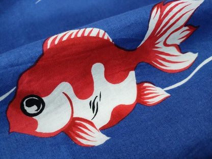平和屋着物∴夏物 浴衣 金魚 綿 逸品 CAAW1173ng