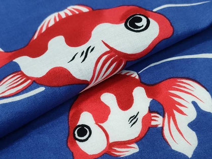 平和屋着物∴夏物 浴衣 金魚 綿 逸品 CAAW1173ng