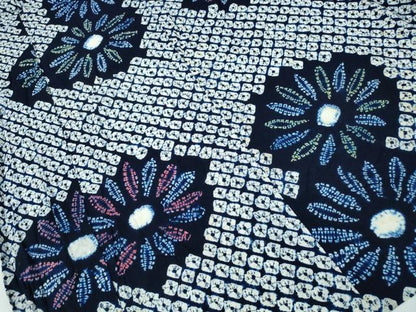 平和屋着物∴夏物 浴衣 有松鳴海絞り 舞菊文 綿 逸品 CAAW1178ng