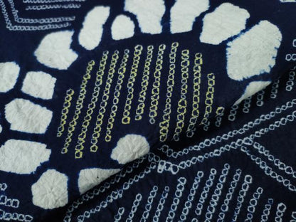 平和屋着物∴夏物 浴衣 有松鳴海絞り ひまわり 向日葵 亀甲文 綿 逸品 CAAW1179ng