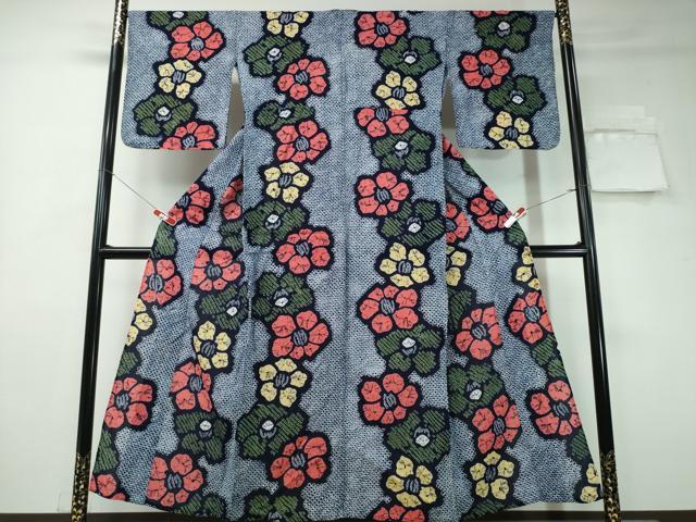平和屋着物∴夏物 浴衣 有松鳴海絞り 舞花文 綿 逸品 CAAW1181ng