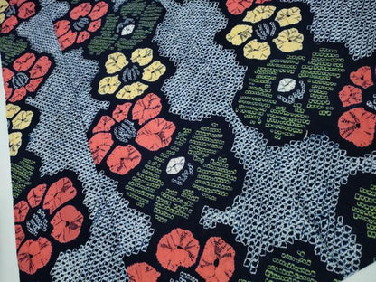 平和屋着物∴夏物 浴衣 有松鳴海絞り 舞花文 綿 逸品 CAAW1181ng