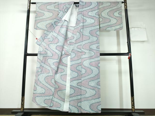 平和屋着物∴夏物 浴衣 有松鳴海絞り 流水文 綿 逸品 CAAW1187ng