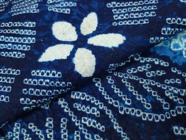 平和屋着物∴夏物 浴衣 有松鳴海絞り 舞花文 綿 逸品 CAAW1191ng