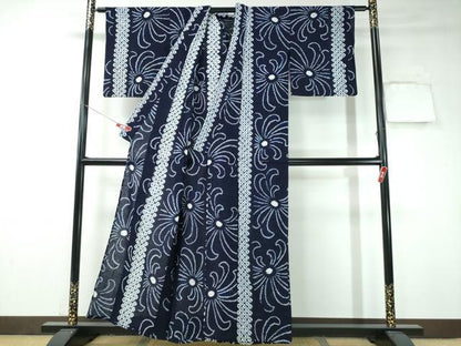 平和屋着物∴夏物 浴衣 有松鳴海絞り 乱菊 間道 綿 逸品 CAAW1195ng