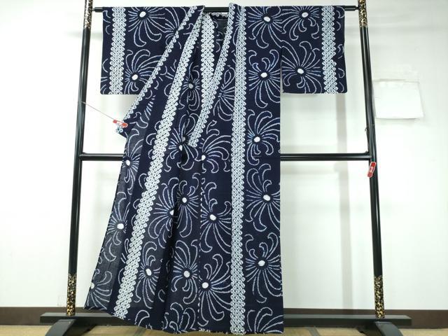 平和屋着物∴夏物 浴衣 有松鳴海絞り 乱菊 間道 綿 逸品 CAAW1195ng