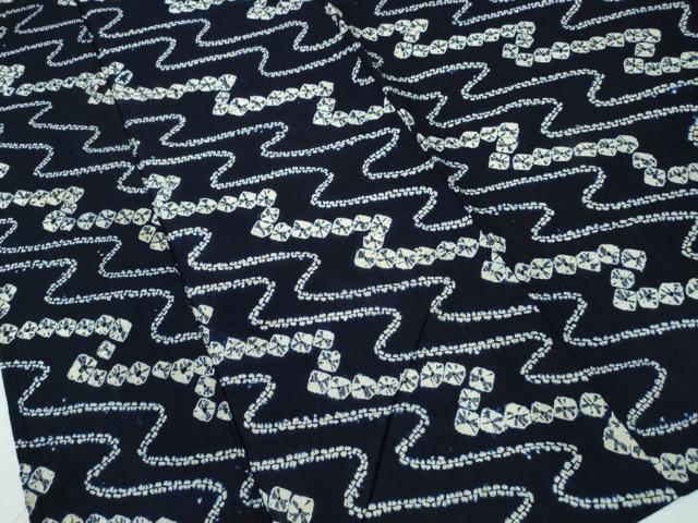 平和屋着物∴夏物 浴衣 有松鳴海絞り 流水文 綿 逸品 CAAW1198ng