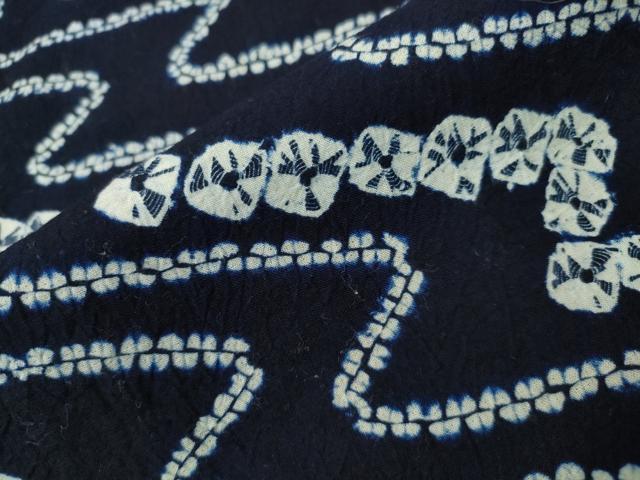 平和屋着物∴夏物 浴衣 有松鳴海絞り 流水文 綿 逸品 CAAW1198ng