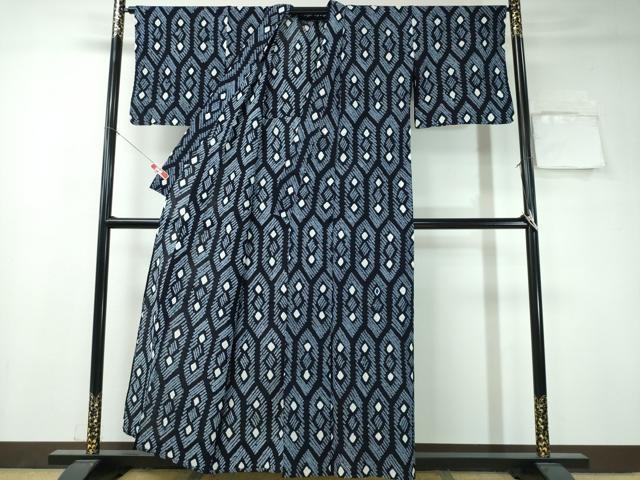 平和屋着物∴夏物 浴衣 有松鳴海絞り 幾何学文様 綿 逸品 CAAW1199ng