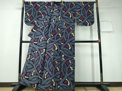 平和屋着物∴夏物 浴衣 有松鳴海絞り 草木花文 綿 逸品 CAAW1200ng