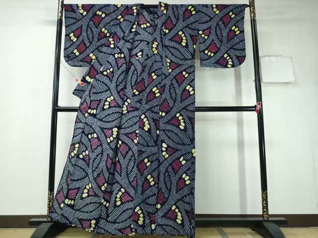 平和屋着物∴夏物 浴衣 有松鳴海絞り 草木花文 綿 逸品 CAAW1200ng