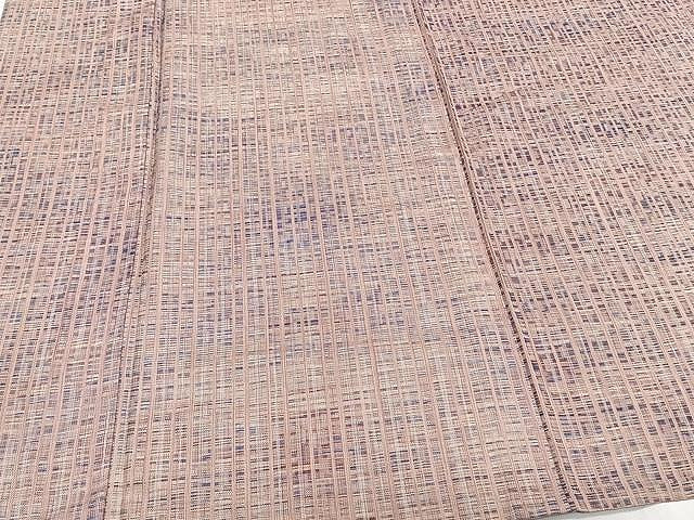 平和屋着物▽上質な紬 単衣 格子柄 正絹 逸品 CAAW1222xi