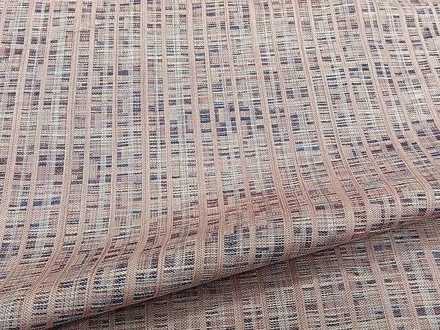 平和屋着物▽上質な紬 単衣 格子柄 正絹 逸品 CAAW1222xi