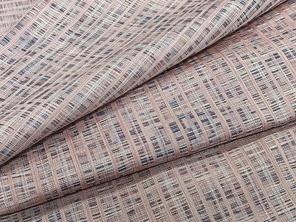 平和屋着物▽上質な紬 単衣 格子柄 正絹 逸品 CAAW1222xi