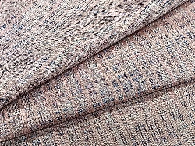 平和屋着物▽上質な紬 単衣 格子柄 正絹 逸品 CAAW1222xi