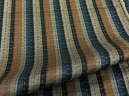 平和屋着物▽上質な紬 単衣 縞 正絹 逸品 CAAW1223xi