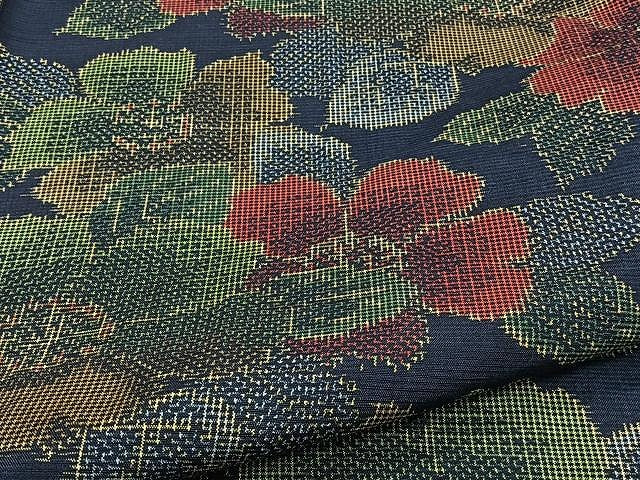 平和屋着物▽上質な紬 単衣 舞花文 正絹 逸品 未使用 CAAW1228xi
