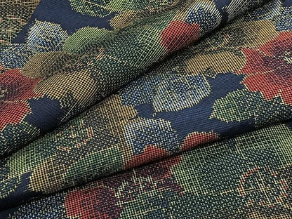 平和屋着物▽上質な紬 単衣 舞花文 正絹 逸品 未使用 CAAW1228xi