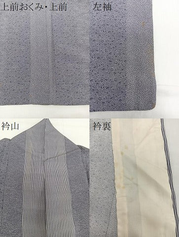 平和屋着物▽江戸小紋 単衣 吉祥間道 正絹 逸品 CAAW1230xi