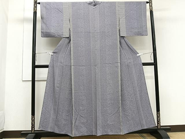 平和屋着物▽江戸小紋 単衣 吉祥間道 正絹 逸品 CAAW1230xi