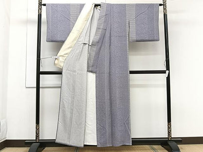 平和屋着物▽江戸小紋 単衣 吉祥間道 正絹 逸品 CAAW1230xi