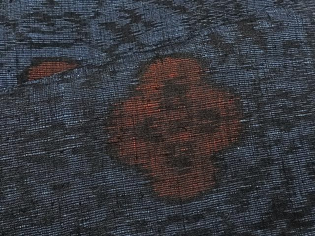 平和屋着物▽結城紬 単衣 結城縮 亀甲花文 正絹 逸品 CAAW1232xi