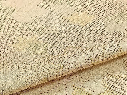 平和屋着物▽本場大島紬 単衣 薩摩結城 葉尽くし 正絹 逸品 CAAW1235xi