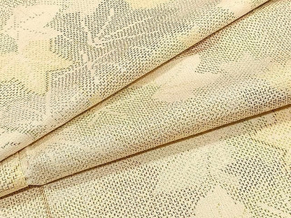 平和屋着物▽本場大島紬 単衣 薩摩結城 葉尽くし 正絹 逸品 CAAW1235xi