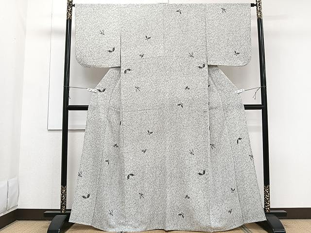 平和屋着物▽小紋 単衣 舞蝶文 金彩 洗える着物 CAAW1238xi