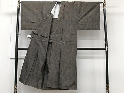 平和屋着物▽男性 紬 道中着セット 単衣 霞文 正絹 逸品 CAAW1241xi