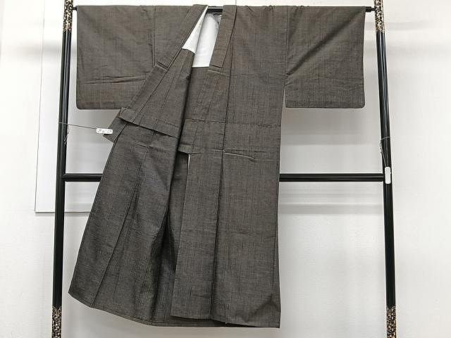 平和屋着物▽男性 紬 道中着セット 単衣 霞文 正絹 逸品 CAAW1241xi