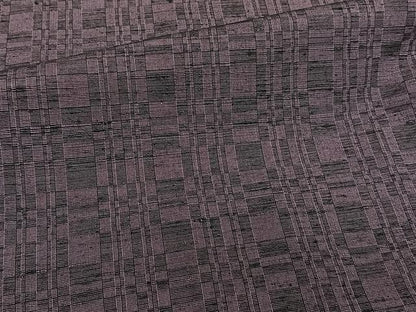 平和屋着物▽上質な紬 単衣 格子 正絹 逸品 CAAW1242xi