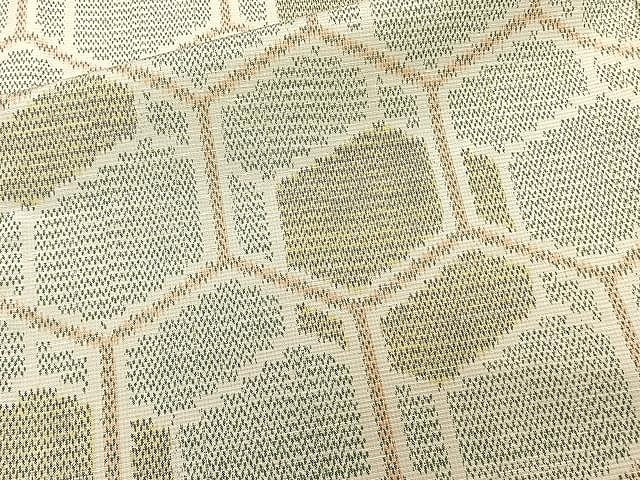 平和屋着物▽上質な紬 単衣 亀甲文 正絹 逸品 CAAW1243xi