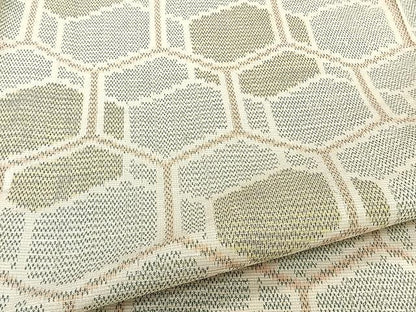 平和屋着物▽上質な紬 単衣 亀甲文 正絹 逸品 CAAW1243xi