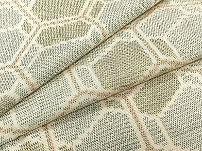 平和屋着物▽上質な紬 単衣 亀甲文 正絹 逸品 CAAW1243xi