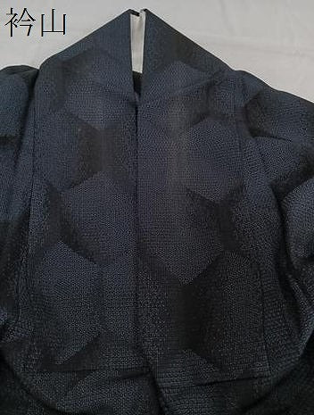 平和屋着物▽本塩沢 単衣 110亀甲 亀甲文 正絹 逸品 CAAW1244xi