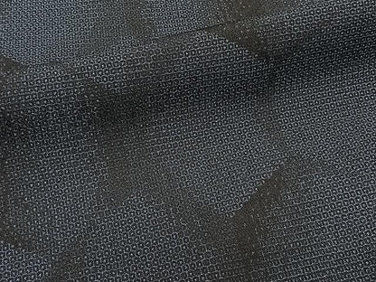 平和屋着物▽本塩沢 単衣 110亀甲 亀甲文 正絹 逸品 CAAW1244xi