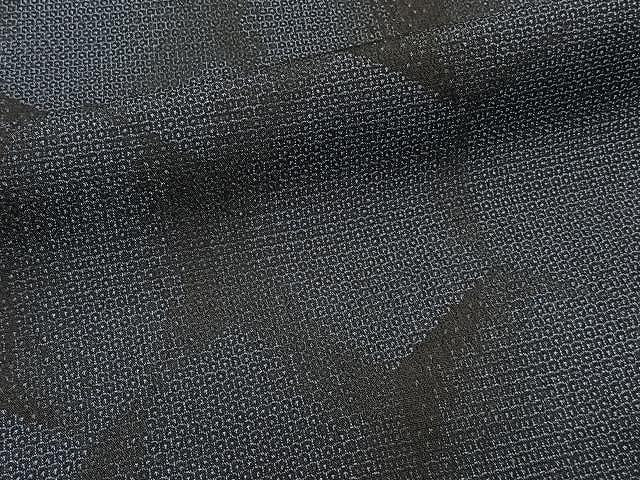 平和屋着物▽本塩沢 単衣 110亀甲 亀甲文 正絹 逸品 CAAW1244xi