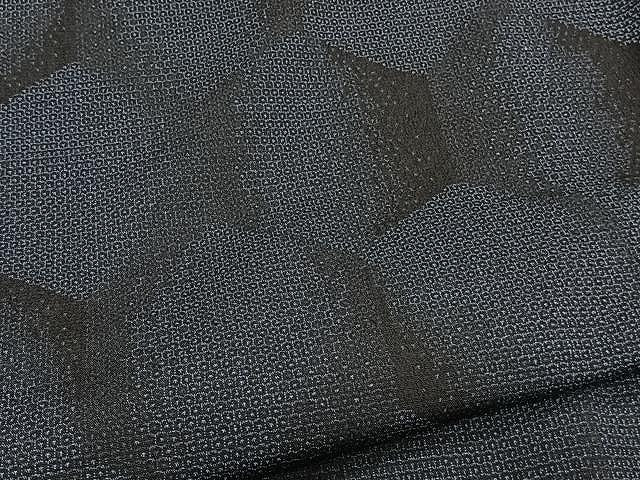 平和屋着物▽本塩沢 単衣 110亀甲 亀甲文 正絹 逸品 CAAW1244xi
