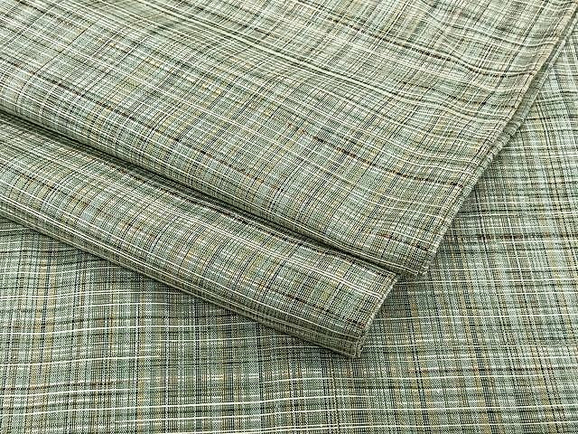 平和屋着物▽上質な紬 単衣 霞文 正絹 逸品 CAAW1248xi