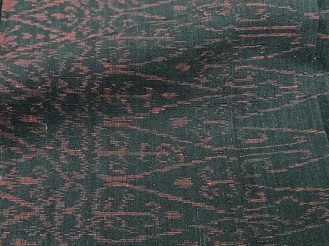 平和屋着物▽上質な紬 単衣 吉祥文 正絹 逸品 CAAW1249xi